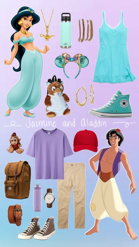 Disney Bounding Outfits, Bounding Outfits, Disney Family Outfits, Jasmine And Aladdin, Disney Bound Outfits Casual, Disney Trip Outfits, Disney Outfits Women, Aladdin Disney, Disney Themed Outfits