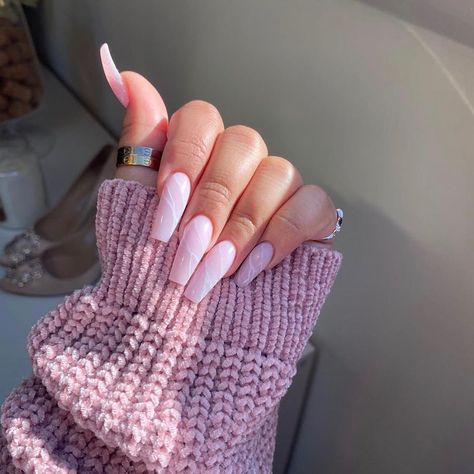 #1 Nails Page on Instagram: “💗🤍 Follow us @theluckynails Follow us @nailsclipspro ° ° ° ------------------------------------ #nailfeed #nailcandy #nailart…” Press On Nail Business, Ballerina Nails Designs, Flamingo Nails, Caribbean Queen, Nail Business, May Nails, Nail Candy, Blush Nails, How To Grow Nails