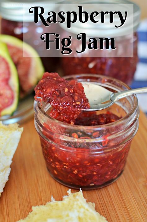 Raspberry Fig Jam, Fig Jams, Fig Jelly, Jam Raspberry, Fig Jam Recipe, Raspberry Jam Recipe, Fig Recipes, Sweet Butter, Berry Jam