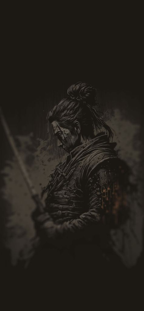 Samurai Black Art Wallpaper - Samurai Aesthetic Wallpaper iPhone Samoraii Wallpaper, Samurai Aesthetic Wallpaper, Aesthetic Samurai, Wallpaper With Black Background, Japanese Aesthetic Wallpaper, Black Art Wallpaper, Samurai Aesthetic, Wallpaper With Black, Android Aesthetic