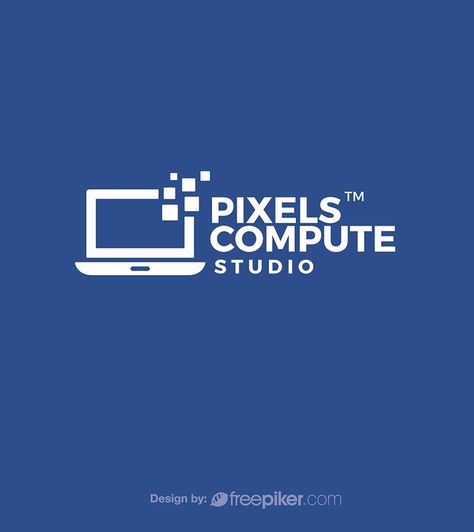 Laptop Logo Design Ideas, Computer Logo Design Ideas, Laptop Logo Design, Computer Logo Design, Pixel Computer, Laptop Logo, Hashtag Logo, Pc Logo, Industrial Logo