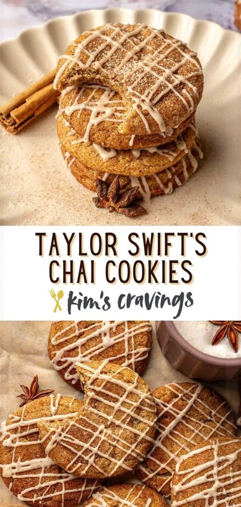 Taylor Swift Chai Cookies, Chai Cookies Recipe, Chai Sugar Cookies, Cookies For Fall, Christmas Cookie Tins, Chai Cookies, Chai Spices, Joy The Baker, 2024 Recipes