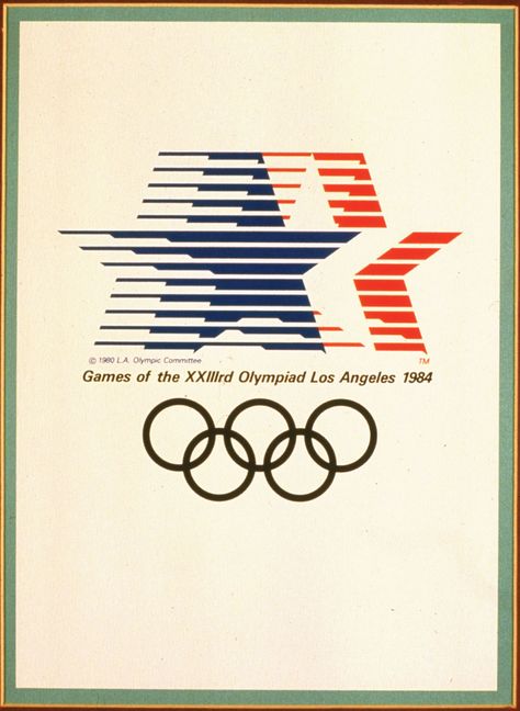 Olimpic Games, Los Angeles 1984. Olympic Poster, Olympics Graphics, Vintage Olympics, Olympic Logo, 1984 Olympics, Run Club, Summer Olympic Games, Modern Games, Paralympic Games