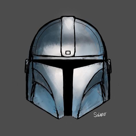 Mando Helmet Drawing, Mando Helmet, Helmet Drawing, Handmade Presents, Mandalorian Helmet, Star Wars Crafts, Mask Drawing, Helmet Paint, Small Store