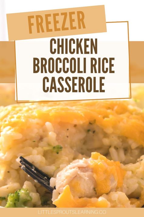 I always love a good freezer meal, and this chicken broccoli rice casserole is DELISH! It's good ole comfort food. Rich, creamy, and flavorful! Chicken Broccoli Rice Cheese Casserole, Chicken Breast Broccoli, Broccoli Cheese Rice Casserole, Broccoli Cheese Rice, Casserole To Freeze, Cheesy Broccoli Rice, Rice Cream, Dirt Cheap Meals, Best Freezer Meals