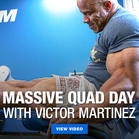 IFBB Pro and MHP athlete, Victor Martinez, shows us how he's still building his quads after 20+ years in the game. Check out his tips to build your quads. Single Leg Press, Barbell Squat, Quad Exercises, Killer Legs, Leg Curl, Lose Belly Fat Workout, Leg Press, Strength Workout, Pilates Workout