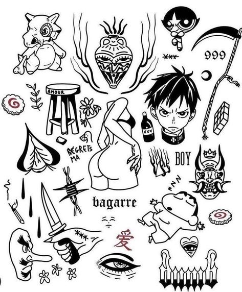 Sharpie Tattoos, Muster Tattoos, Flash Tattoo Designs, Doodle Tattoo, Old School Tattoo Designs, Sketch Tattoo Design, Tattoo Stencil Outline, Cool Small Tattoos, Small Hand Tattoos