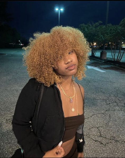 Strawberry Blonde Black Women, Ginger Blonde Hair, Worst Behavior, Blonde Afro, Blonde Natural Hair, Blonde Natural, Natural Hairstyle, Character Makeup, Hairstyle Inspo