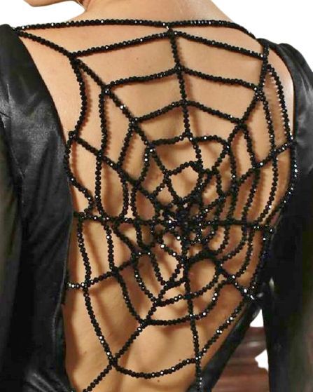 Spiderweb Top, Spider Dress, Crystal Spider, Edgy Bridal, Witch Wedding, Spider Costume, Spider Art, Spider Webs, Black Spider