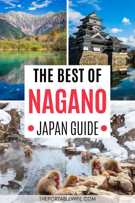 Explore the best things to do in Nagano Japan with this Japan travel guide. Photograph Japan snow monkeys at Jigokudani, relax in a Japan onsen, see the famous Matsumoto castle, do some Japan hiking in the Japanese Alps in Kamikochi, and visit iconic Terrace House Karuizawa sites! Includes a week in Japan itinerary. Put this beautiful Japan travel destination on your Japan bucket list!  | Togakushi | Japan nature | Japan travel tips | Where to go in Japan | Planning a trip to Japan | #japan Japan Hiking, Japan Planning, Japan Onsen, China Vacation, Matsumoto Castle, Japanese Alps, Places To Visit In Japan, Nature Japan, Kamikochi