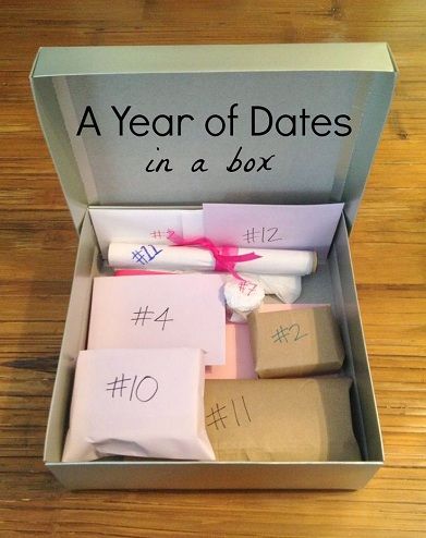 Meaningful Gifts For Boyfriend, A Year Of Dates, Thoughtful Gifts For Boyfriend, Diy Valentinstag, Homemade Anniversary Gifts, Date Night Gifts, Anniversaire Diy, Diy Anniversary