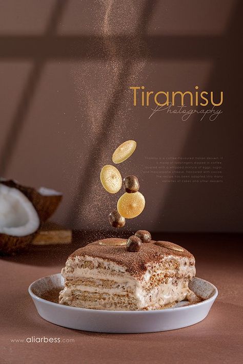 Abudhabi photographer Cake Advertising Poster, Bakery Photography Ideas, Dessert Graphic Design, Tiramisu Photography, Cake Advertisement, Dessert Poster, Cafe Story, Food Photography Cake, Croissant Coffee