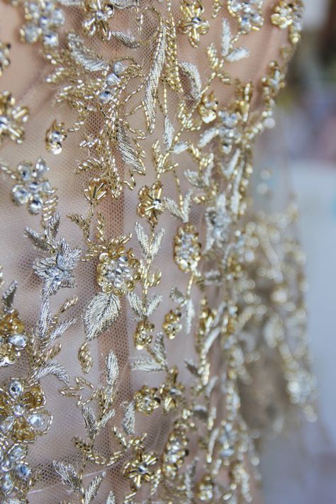 Georgina Chapman, Fabric Photography, Aesthetic Candles, Couture Embroidery, Gold Aesthetic, Bangles Jewelry Designs, Couture Details, Net Fabric, Embroidery Blouse Designs