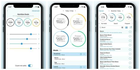 favorite keto smartphone apps — keto diet tracker screenshots Best Keto App For Iphone, Keto Apps, Keto App, Vegan Ketogenic Diet, Meal Planning App, Diet Tracker, Nutrition Course, Starting Keto, My Fitness Pal