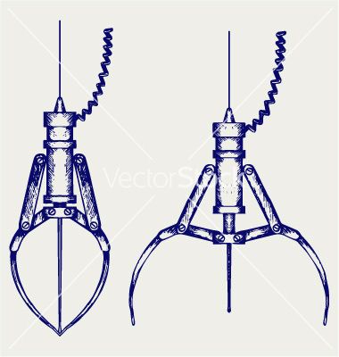 A vector drawing of a claw, good for seeing how the claw may work and what it would look like open and closed. Crane Game, Coin Games, Dollar Photo, Mechanical Arm, Drawing Machine, Bunny Man, Claw Machine, Photo Club, Awareness Campaign