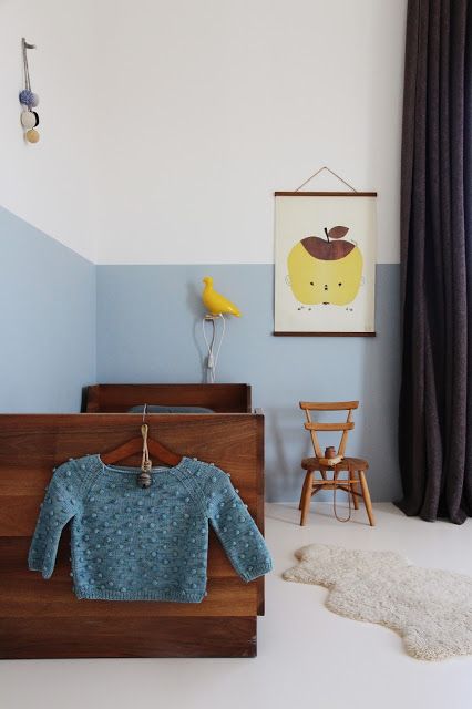 the boo and the boy: live loud girl - tessa hop's kids' rooms Half Painted Walls, Kids Room Inspiration, Style Deco, Kids Interior, Boys Bedrooms, Baby Bedroom, Baby's Room, Boy's Bedroom, Blue Walls