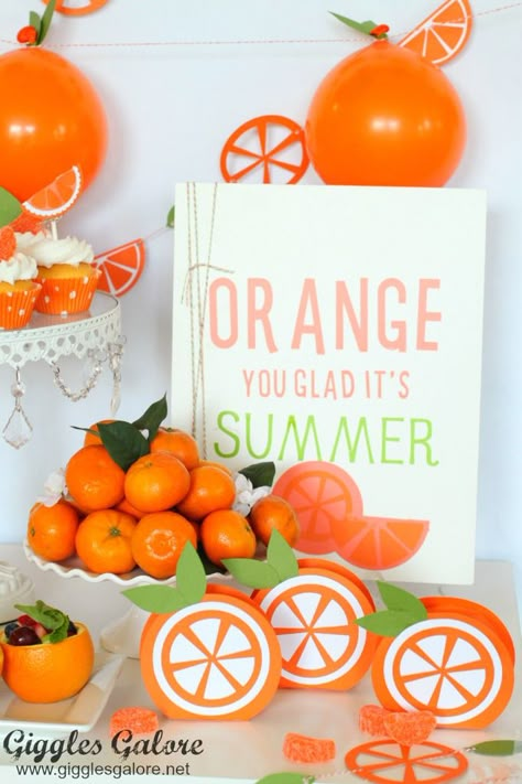 Orange Crush Theme Party, Orange Theme Party, Orange Cream Popsicles, Orange Themed Party, Diy Decorations Party, Summer Kick Off, End Of The Year Party, End Of Summer Party, Stall Decorations