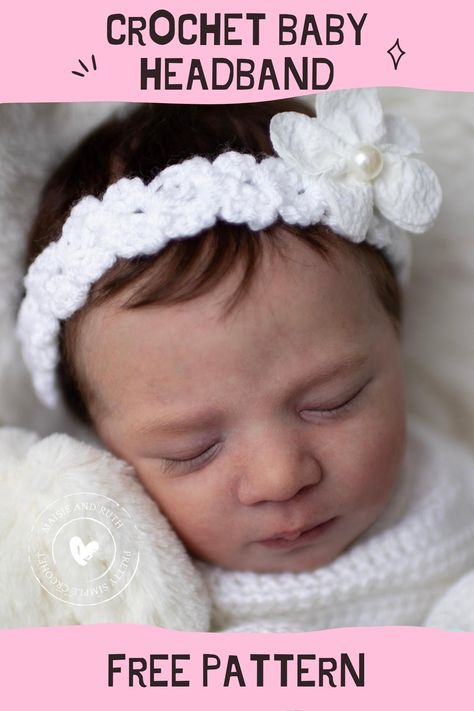 This sweet crochet baby headband is a quick and easy project for you! Made from the very pretty shell stitch, it will add that special finishing touch to baby's outfit. The pattern for this headband is free and it comes with a video tutorial also. Beginners, you should definitely give this one a go! Crocheted Baby Headbands Free Pattern, Crochet Headband For Baby, Infant Crochet Headband Pattern Free, Free Crochet Baby Headband Pattern, Toddler Headbands Crochet Free Pattern, Crochet Baby Girl Headband, Crochet Baby Headband Pattern Free, Crochet Baby Headbands Free Pattern, Crochet Infant Headband