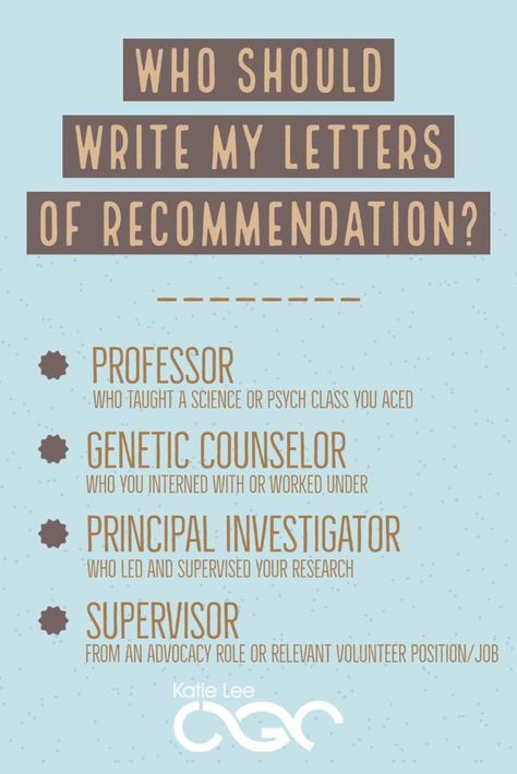 If you're planning to apply to GC grad school for 2022 admission you should be thinking about who will be providing your recommendation letters. In fact I would prepare to ask in the next month or so. This will allow you plenty of back up time if anyone falls through. If I could build my ideal team of recommenders this is who I would choose! #geneticcounseling #geneticcounselor #gc #gcchat #gcgradschool 4d Genetic Counseling Career, Genetic Counselor, Letters Of Recommendation, Genetic Counseling, School Plan, School Admissions, Letter Of Recommendation, Grad School, Big Girl