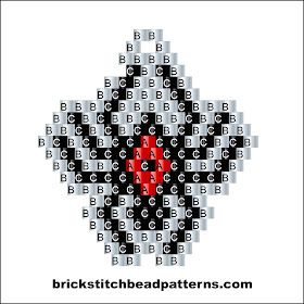 Black Widow Spider Halloween Brick Stitch Beaded Earring Pattern Labeled Color Chart Brick Stitch Patterns Free, Free Brick Stitch Earring Patterns, Brick Stitch Patterns, Halloween Beaded Jewelry, Beaded Halloween, Bead Animals, Miyuki Beads Pattern, Widow Spider, Black Widow Spider