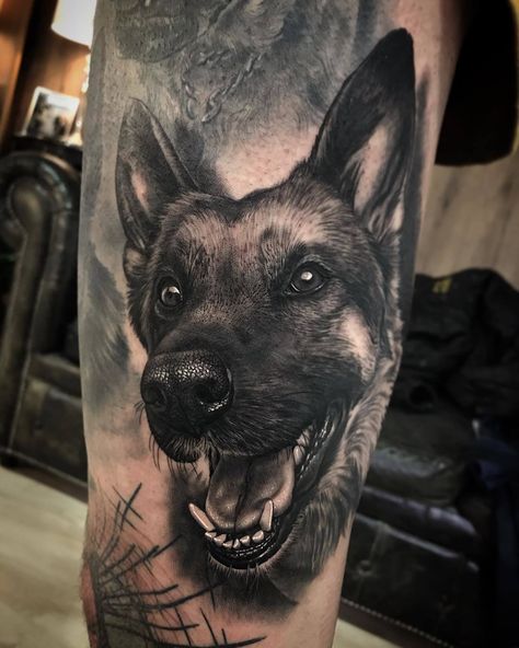 Gsd Tattoo, Animal Tatoos, German Shepherd Tattoo, Tatoo Dog, Pet Memorial Tattoo, Dog Portrait Tattoo, Dog Memorial Tattoos, Tasteful Tattoos, Memorial Tattoos