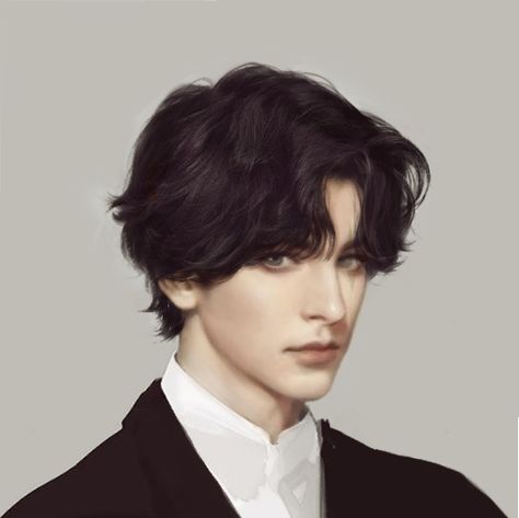 Brown Hair Man Art, Boy With Black Hair, Prince Hair, 동화 삽화, Anime Hair, Hair Reference, Michael Myers, Long Hair Styles Men, Handsome Anime Guys