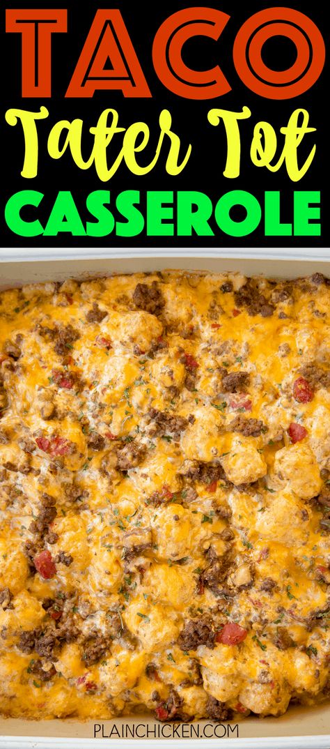 Healthy Tater Tots, Taco Tater Tot Casserole, Meat Casseroles, Appetizers Meat, Keto Meat, Tater Tot Recipes, Tater Tot Casserole Recipes, Casserole Chicken, Meat Casserole