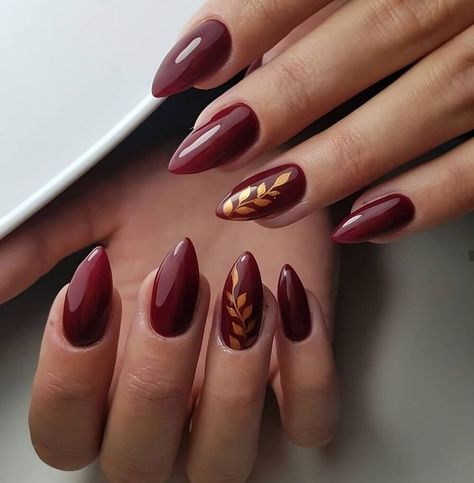 November Nails Fall, Fall Almond Nails, November Nail Designs, Winter Dark, Dark Nail, Fall Nail Polish, Nail Polish Colors Fall, Simple Fall Nails, Maroon Nails