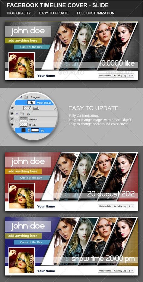 Facebook Timeline Cover  Slide — Photoshop PSD #facebook profile #creative Wedding Album Cover Design, Wedding Album Cover, Wedding Album Templates, Cover Design Inspiration, 404 Pages, Banner Design Inspiration, Facebook Cover Design, Photo Album Design, Photoshop Design Ideas