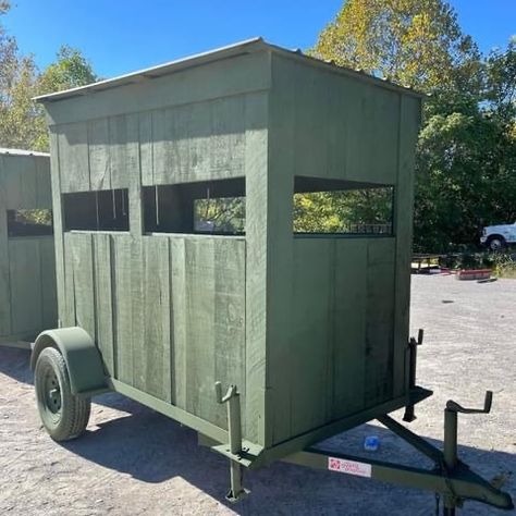 Hunting Trailer, Shooting House, Trailer Ideas, Hunting Blinds, Blinds, Hunting, Trailer, Cabin