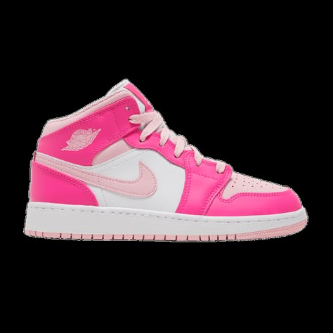 Buy Air Jordan 1 Mid GS 'Fierce Pink' - FD8780 116 - Pink | GOAT Air Jordans Size 2, Shoes For 5th Grade, Air Jordans Hot Pink, Bright Pink Jordans, Neon Pink Air Jordans, Womens Air Jordan 5, Preppy Shoes Jordans, Shoes Pink Nike, Hot Pink Air Jordans