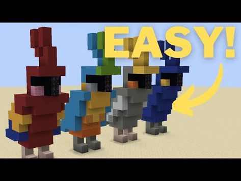 How to build a Parrot Statue in Minecraft! - YouTube Statue In Minecraft, Parrot Statue, Hello There, Parrot, Minecraft, Statue, Building