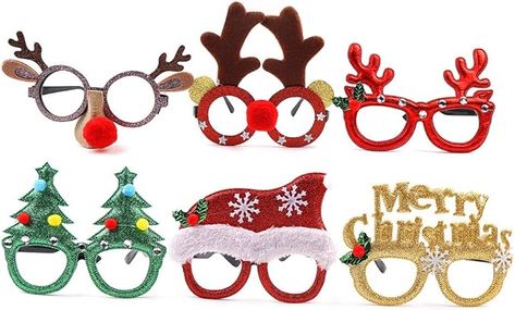 The glasses ideal for children and adults wear at Christmas parties, beautiful and attractive, which makes your party memorable and enjoyable. Holiday Party Decorations Christmas, Christmas In July Party, Novelty Glasses, Store Earrings, Headband Christmas, Jewellery Crystal, Holiday Favors, Christmas Glasses, Ugly Christmas Shirts