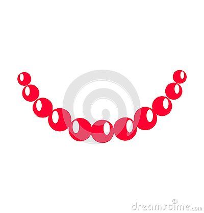 Cartoon vector illustration of a pearl necklace, isolated on white background. Necklace Drawing, Background Illustration, Pinterest Logo, Style Necklace, Barbie Fashion, White Background, Stock Vector, Pearl Necklace, Vector Illustration