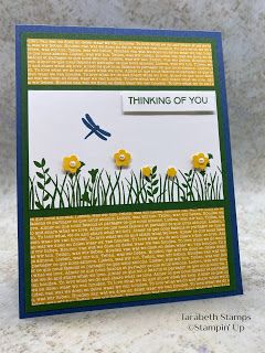 Dragonfly Images, Field Of Flowers, Flower Center, Flower Field, Large Flowers, Free Gifts, Stampin Up, Thinking Of You, Card Stock