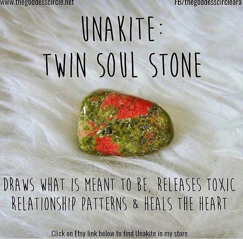 C. Ara Campbell on Instagram: ““Unakite is a powerful Twin Soul stone that draws what is “meant to be”. It can help call soul-deep relationships into being. Unakite is a…” Crystal Magick, Soul Stone, Twin Souls, Crystal Guide, Crystals Healing Properties, Spiritual Crystals, Gemstone Meanings, Crystal Therapy, Meditation Crystals