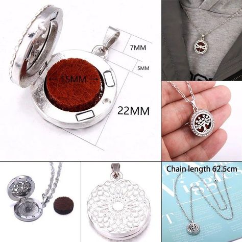 10 Dollar Store Stainless Steel Essential Oil Diffuser Necklace – Aromatherapy Amulet Perfume Locket Pendant for Women Introducing the latest in fashion and function – our Stainless Steel Essential Oil Diffuser Necklace, a perfect blend of elegance and therapeutic charm. This aromatherapy locket pendant is not just a piece of jewelry; it’s a personal wellness companion that keeps you surrounded by your favorite scents, uplifting your spirit wherever you go. Get yours at www.shoppsatsix.com... Perfume Locket, Essential Oil Necklaces, Essential Oil Jewelry, Oil Diffuser Necklace, Essential Oil Necklace Diffuser, Essential Oil Scents, Diffuser Necklace, Aromatherapy Diffusers, Essential Oils Aromatherapy