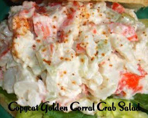 Copycat Golden Corral Crab Salad #quickandeasy #easyrecipe Fake Crab Meat Recipes Easy, Crab Salad Recipe Easy, Golden Corral Crab Salad, Golden Corral Crab Salad Recipe, Best Crab Salad Recipe, Crab Meat Salad Recipe, Crab Meat Salad, Crab Casserole, Seafood Salads