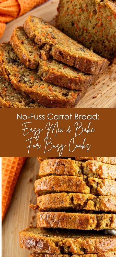 No-Fuss Carrot Bread: Easy Mix & Bake For Busy Cooks Homemade Carrot Bread, Best Carrot Bread Recipe, Carrot Quick Bread Recipes, Carrot Loaf Recipe Healthy, Carrot Quick Bread, Apple Carrot Bread, Sweet Bread Recipes Homemade, Carrot Recipes Dessert, Carrot Bread Recipe