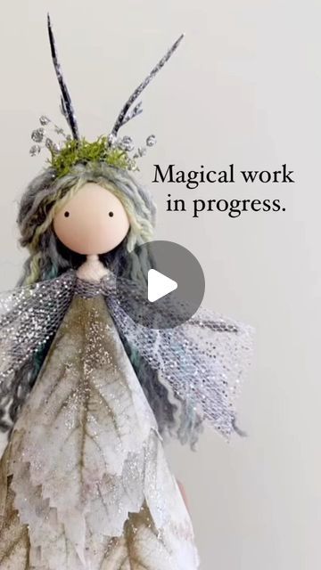 214 likes, 27 comments - wandsandwillows on September 7, 2022: "Inspired by a little magic. 🐉 . . . . #dragonfairy #forestfairy #fairyvibes #fairyart #workinprogress #dollmaking #fairy #fairydoll #handmadelife #dollcollection #artsandcrafts #winterfairy #witchesdoitbetter". Fairy Peg Doll, Fairy Dolls Diy How To Make, How To Make Trees, Fairy Ornaments, Wool Fairy, Nature Fairy, Ooak Fairy, Spring Fairy, Felt Fairy