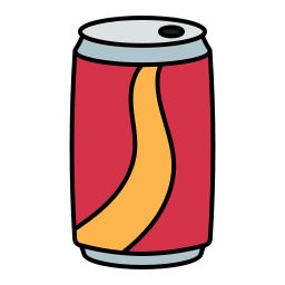 Soda Can Drawing Reference, How To Draw A Soda Can, Crushed Soda Can Reference, Soda Can Illustration, Kawaii Soda Can Drawing, Doodles