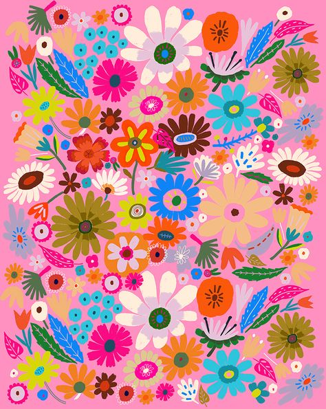 Surface Design — Carolyn Gavin Carolyn Gavin, Inspiration Illustration, Phone Wallpaper Boho, Pattern Design Inspiration, Folk Art Flowers, Intuitive Art, Scandinavian Folk Art, Design Textile, Wallpaper Pattern