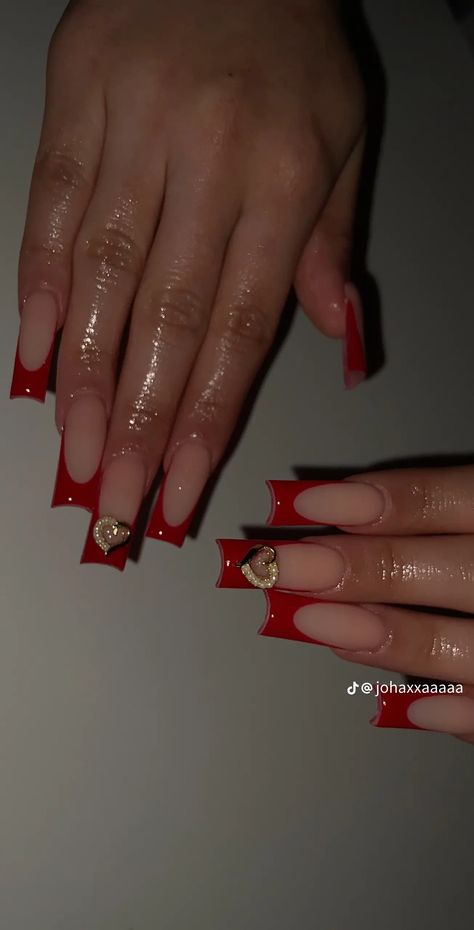 Red Stilletos, Red Square Nails, Red Nail Inspo, Acrylic Nail Set, Prom Theme, Red Nail, Red Square, Baddie Makeup, Acrylic Nails Coffin