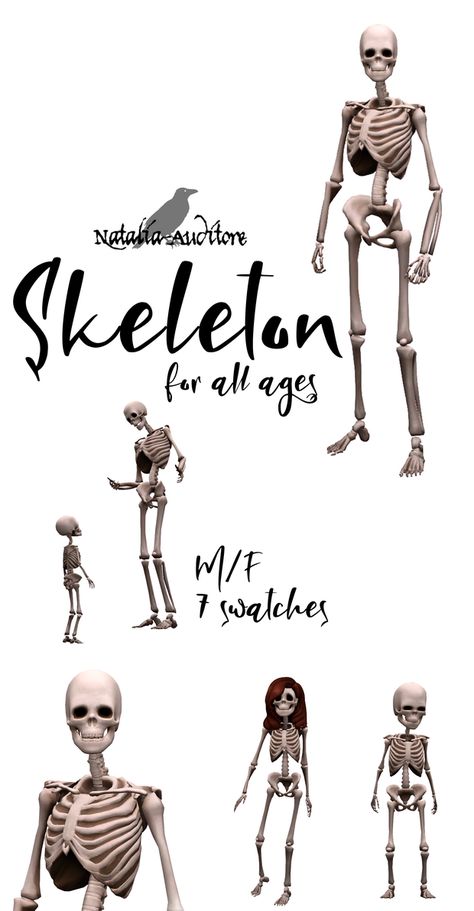 Skeleton for all ages | Natalia-Auditore on Patreon Sims 4 Bones Cc, Sims 4 Cc Black Women Hair Patreon, Ts4 Monster Cc, Sims 4 Cryptids Cc, Sims 4 Skeleton Cc, Sims 4 Cc Apocalypse, Sims 4 Skeleton, Sims 4 Zombie Cc, Natalia Auditore