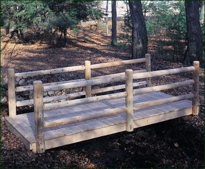 Yard Bridge, Garden Bridge Design, Backyard Bridges, Outdoor Bridges, Garden Bridges, Walpole Outdoors, Pond Bridge, Vinyl Fences, Wood Fences