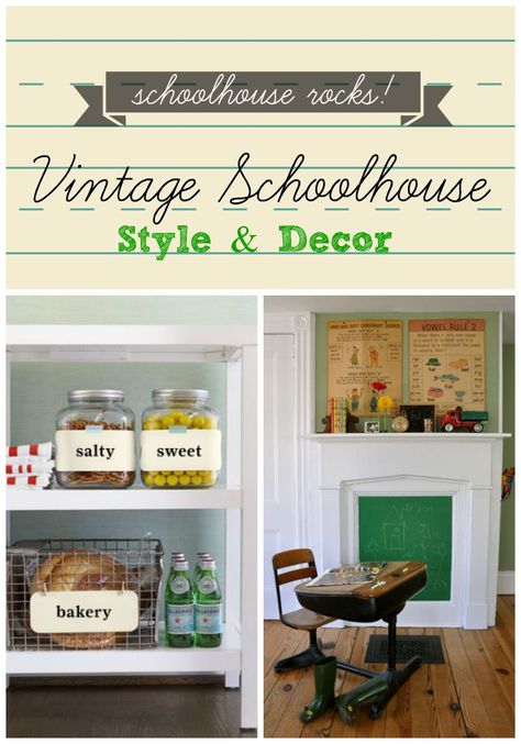 School-inspired vintage decor ideas that will move you to the head of the class! Vintage School Decor, Vintage Classroom Decor, Early Childhood Education Classroom, Classroom Shelves, Vintage School Desk, Vintage Decor Ideas, School Frame, School House Rock, Woodworking Classes