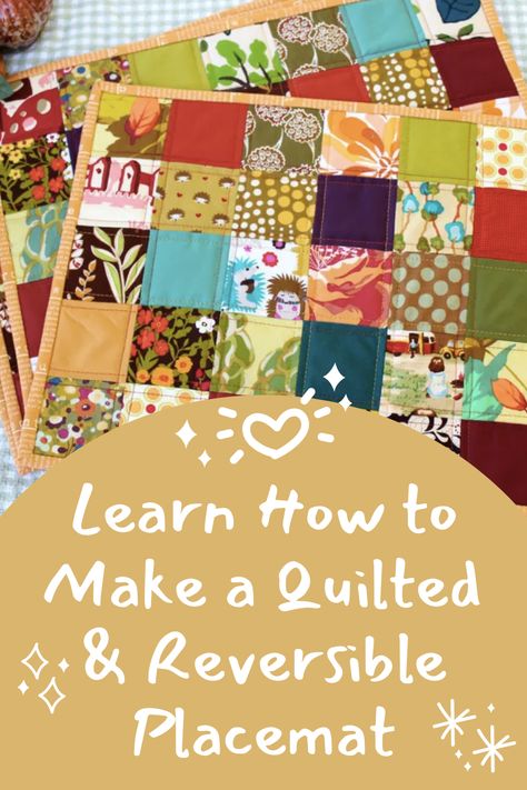 We have two tutorials here for DIY Placemats. First, we'll show you how to make a quilted placemat. We'll follow that with a DIY reversible placemat. Easy Placemat Patterns, How To Make A Placemat Tutorials, Placemats Quilted Patterns Free, Simple Quilted Placemats, How To Make Placemats Diy Tutorials, Diy Place Mats Ideas, How To Sew Placemats, Diy Quilted Placemats, Placemats Ideas Diy