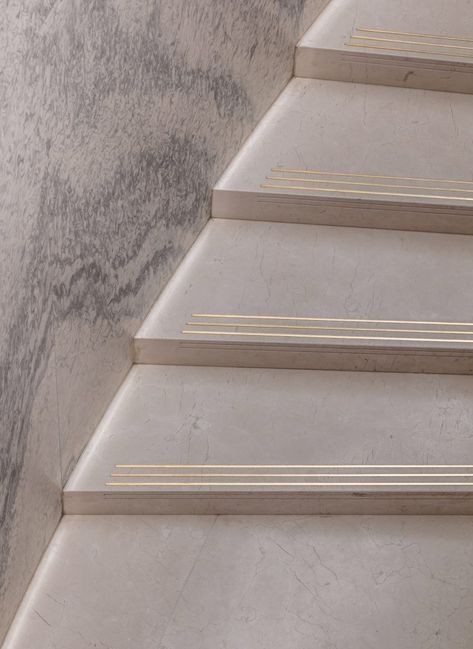 Harrods Fine Watches department features a sweeping marble staircase Deck Stair Lights, Luxury Stairs, Staircase Interior Design, Marble Staircase, Staircase Handrail, Marble Stairs, Tile Stairs, Stone Stairs, Stairway Design