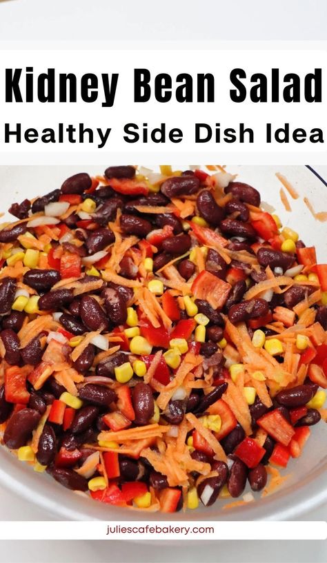 Healthy Kidney Bean Salad Recipe Red Kidney Bean Salad, Kidney Bean Recipes, Sweetcorn Salad, Bean Salad Healthy, Easy Homemade Salad Dressing, Kidney Bean Salad, Kidney Healthy Foods, Recipes With Kidney Beans, Bean Salad Recipe