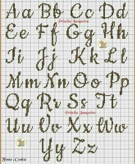 Cross Stitch Alphabet Patterns, Cross Stitch Fonts, Alfabet Letters, Cursive Letters, Cross Stitch Alphabet, Cursive Fonts, Crochet Ideas, Needlepoint, Pixel Art